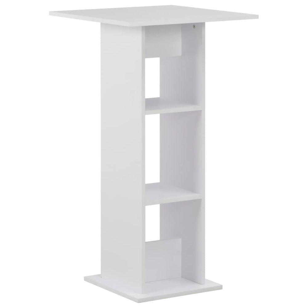Table de bar vidaXL blanc 60x60x110 cm