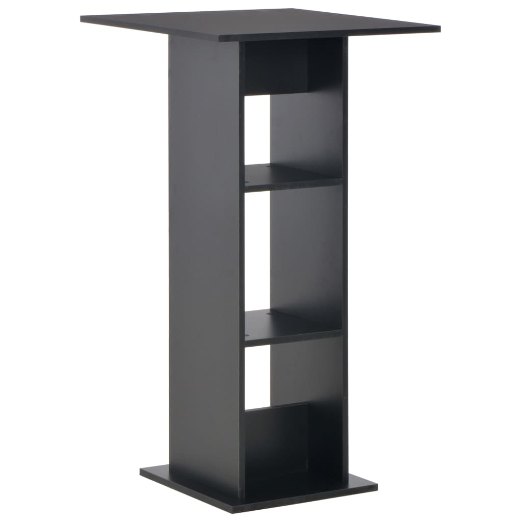vidaXL Table de bar noir 60x60x110 cm