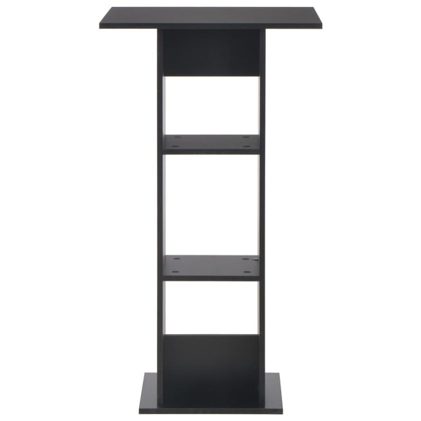 Bartisch Schwarz 60x60x110 cm