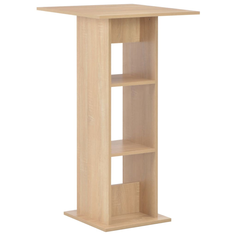 vidaXL Table de bar marron chêne 60x60x110 cm