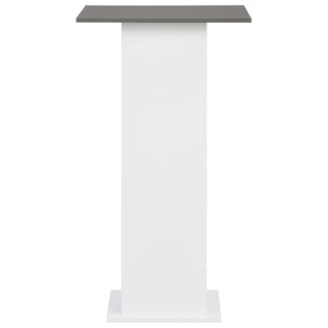 Bartisch Weiß und Anthrazitgrau 60x60x110 cm