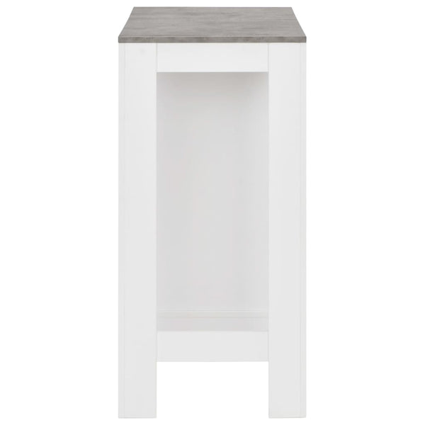 Bartisch mit Regal Weiß 110x50x103 cm