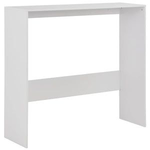 vidaXL Table de bar avec 2 plateaux Blanc 130x40x120 cm