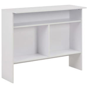 vidaXL Table de bar avec 2 plateaux Blanc 130x40x120 cm