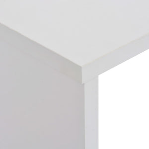 vidaXL Table de bar avec 2 plateaux Blanc 130x40x120 cm
