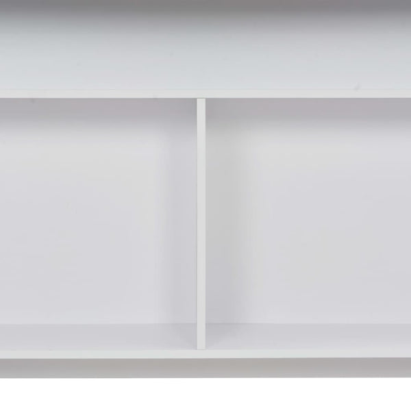 vidaXL Table de bar avec 2 plateaux Blanc 130x40x120 cm