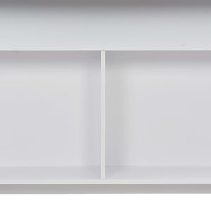 vidaXL Table de bar avec 2 plateaux Blanc 130x40x120 cm