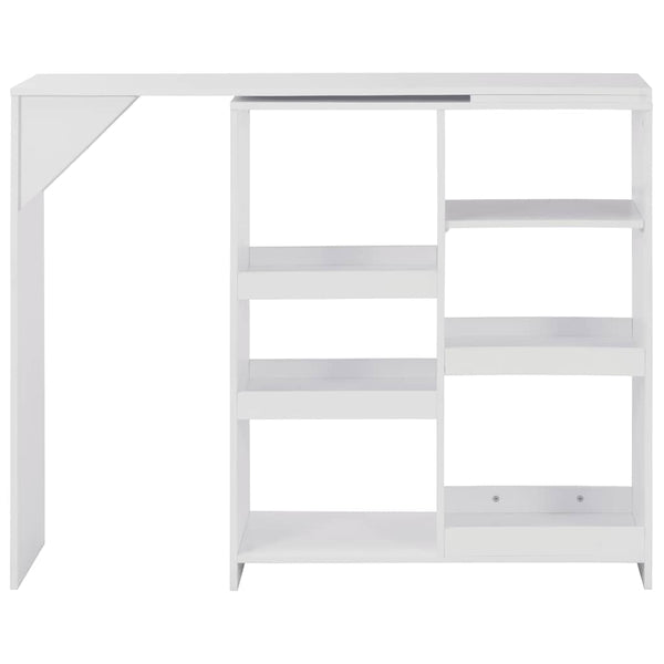 Bartisch mit Beweglichem Regal Weiß 138x39x110 cm