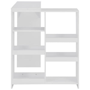 Bartisch mit Beweglichem Regal Weiß 138x39x110 cm