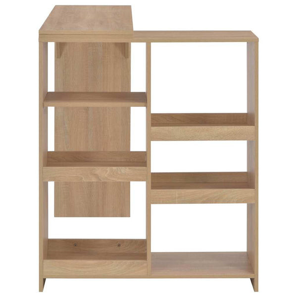 Bartisch mit Beweglichem Regal Eichenbraun 138x39x110 cm