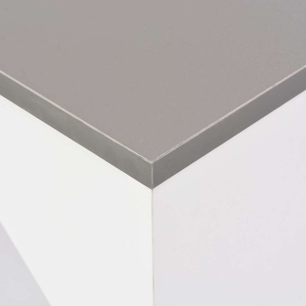 Bartisch mit Beweglichem Regal Weiß 138x39x110 cm