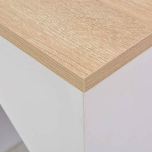 Bartisch mit Schrank Weiß 115x59x200 cm