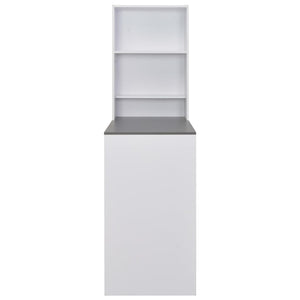 Bartisch mit Schrank Weiß 115x59x200 cm