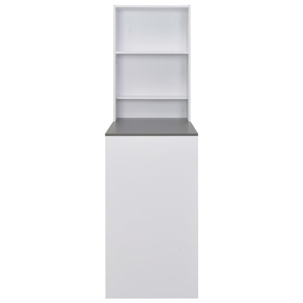 Bartisch mit Schrank Weiß 115x59x200 cm