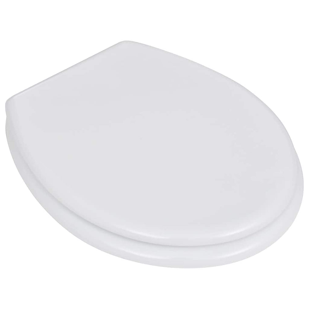 Toilettensitze mit Deckel 2 Stk. MDF Weiß
