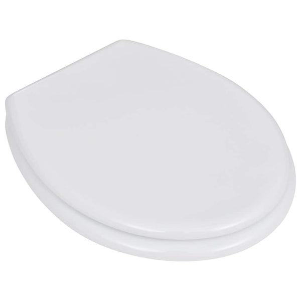 Toilettensitze mit Deckel 2 Stk. MDF Weiß