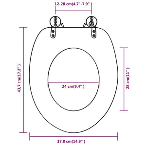Toilettensitze mit Deckel 2 Stk. MDF Altholz