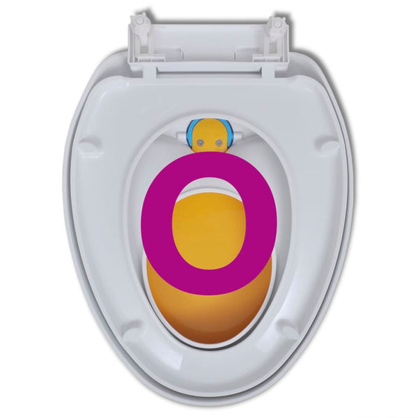 Toilettensitze mit Absenkautomatik 2 Stk. Kunststoff Weiß/Gelb