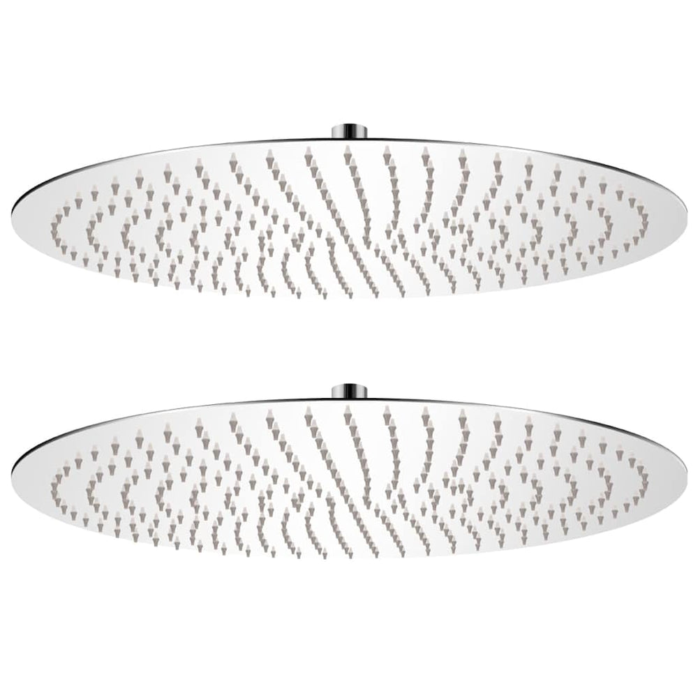 vidaXL Pommes de douche de pluie 2 pcs. Acier inoxydable Ø 50 cm