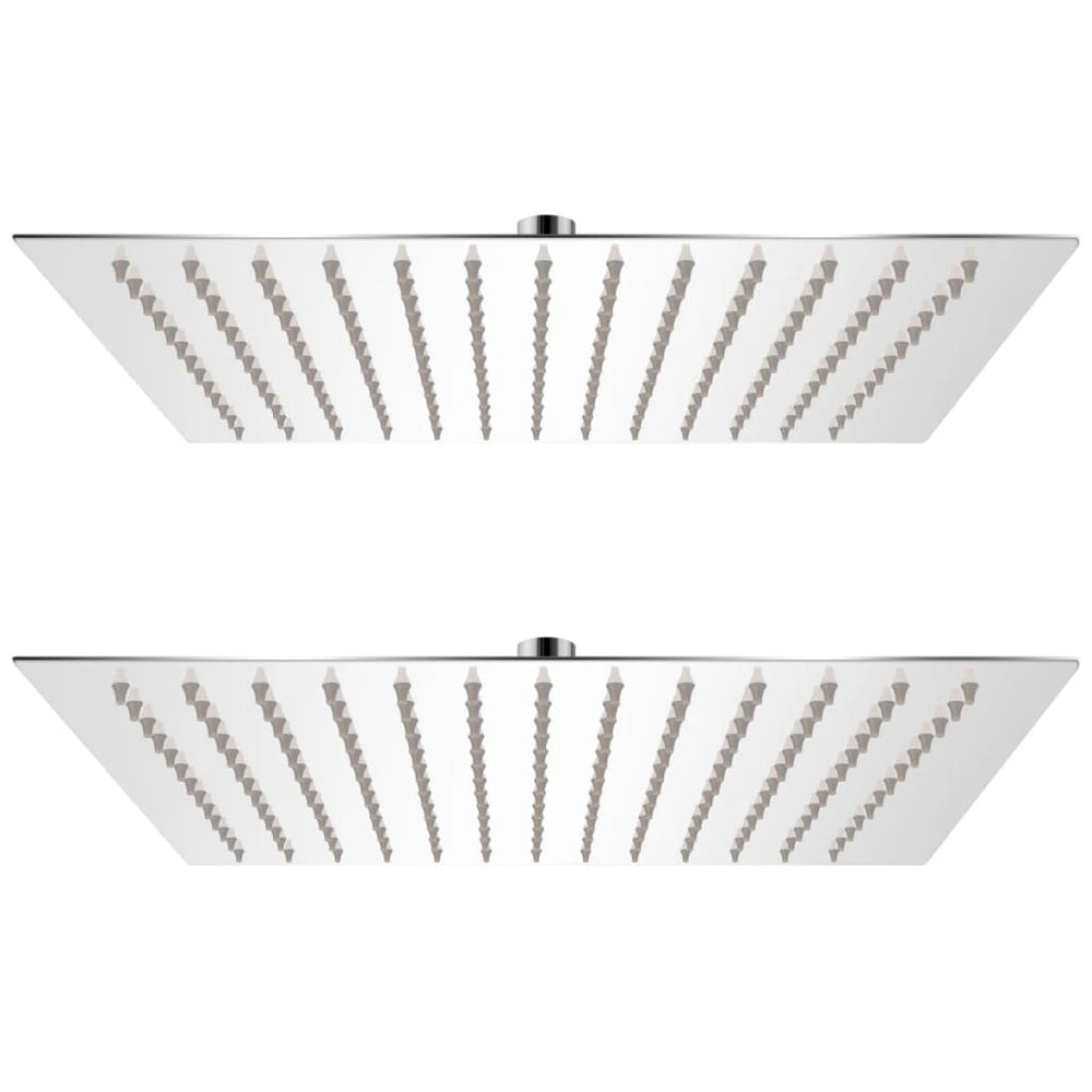 vidaXL Pommes de douche de pluie 2 pcs. acier inoxydable 30 x 30 cm