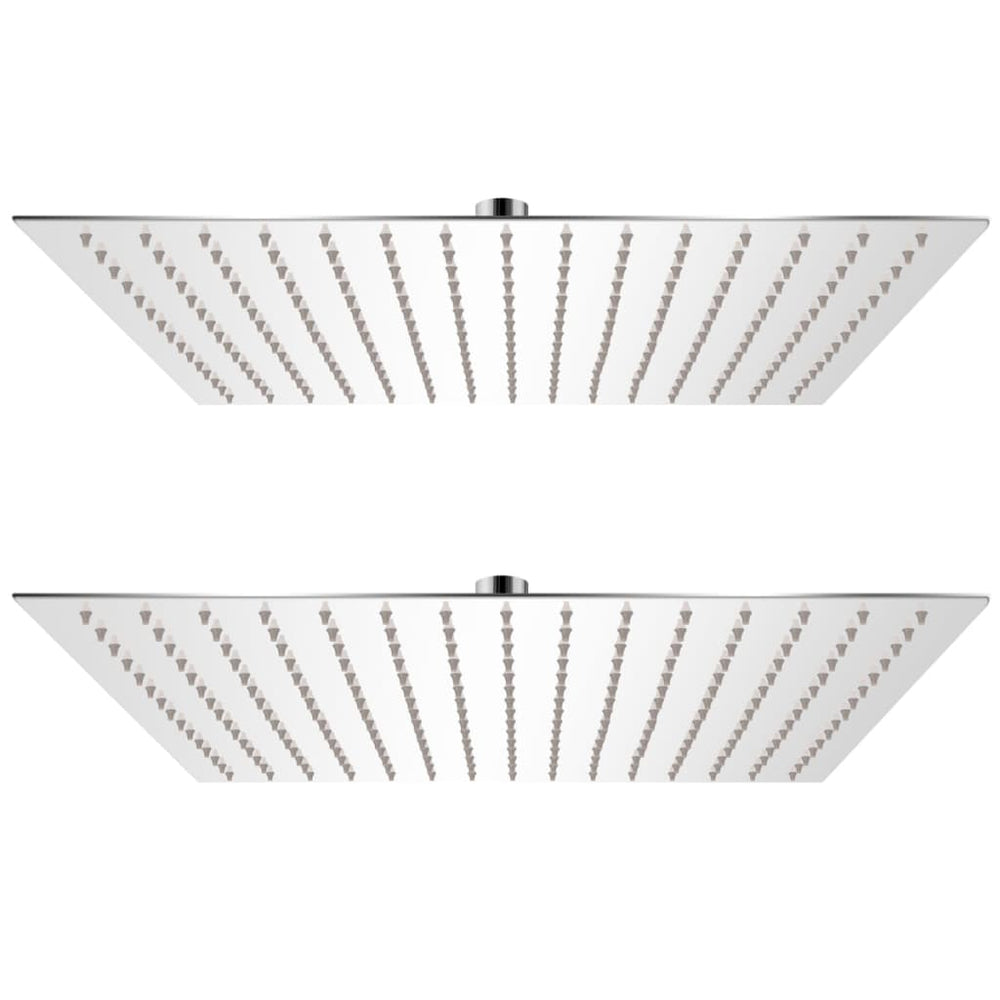 vidaXL Pommes de douche de pluie 2 pcs. Acier inoxydable 40 x 40 cm