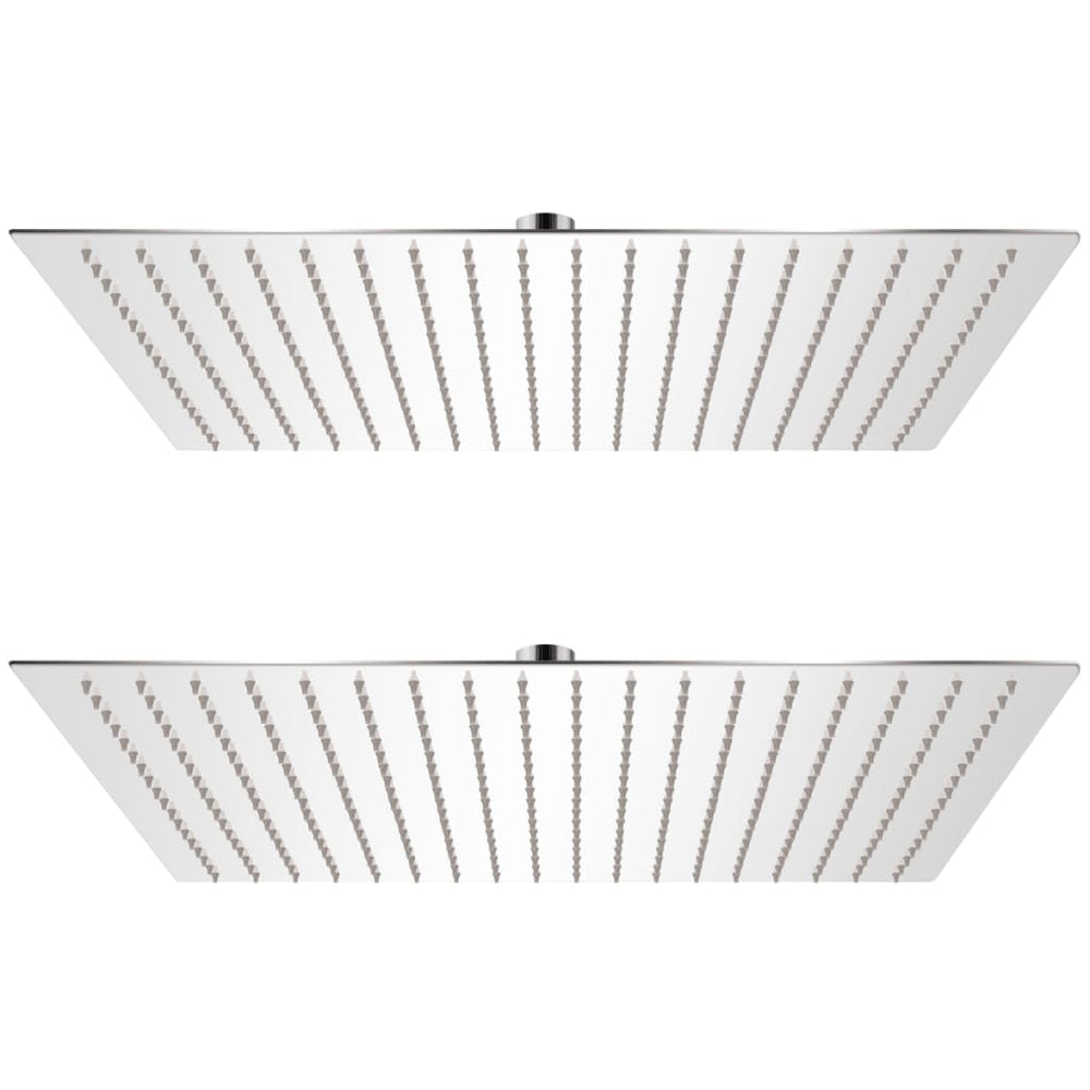 vidaXL Pommes de douche effet pluie 2 pcs Acier inoxydable 50 x 50 cm