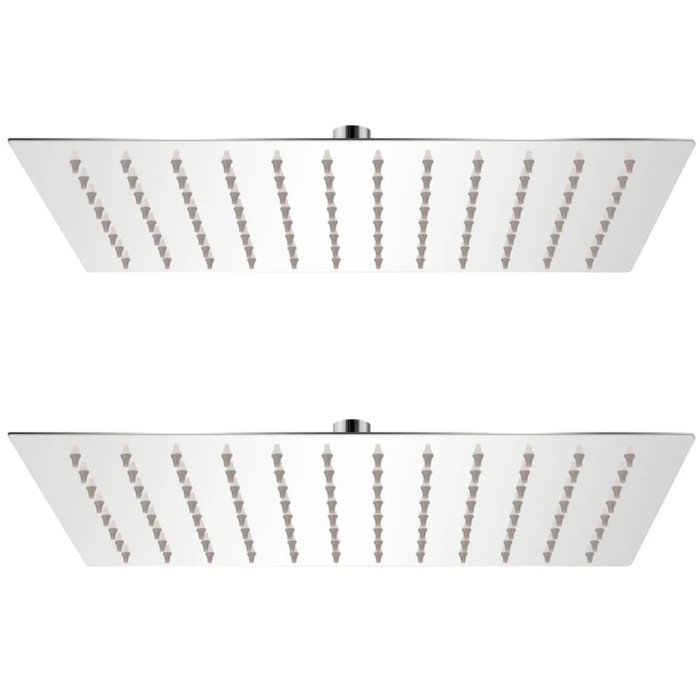 vidaXL Pommes de douche de tête 2 pcs Acier inoxydable 20 x 30 cm