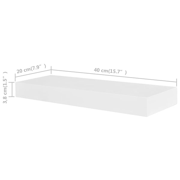 Wandregale 4 Stk. Weiß 40 cm