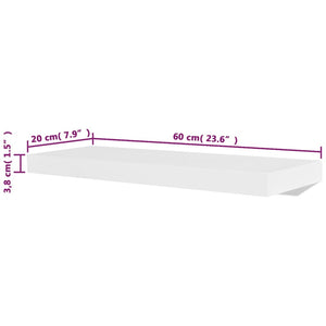 Wandregale 4 Stk. Weiß 60 cm