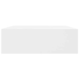 Wandregal Hängeregal mit Schubladen 2 Stk. Weiß 48 cm