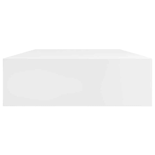 Wandregal Hängeregal mit Schubladen 2 Stk. Weiß 80 cm