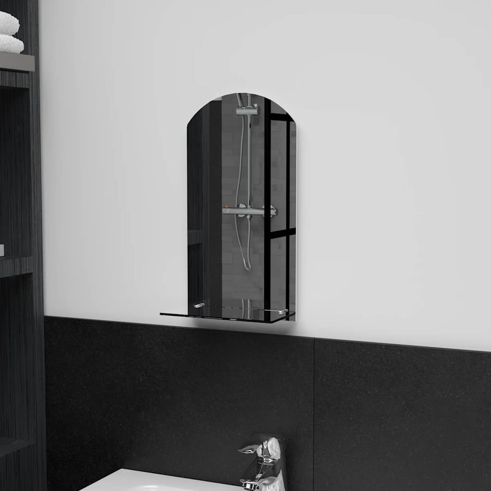 vidaXL Miroir mural avec étagère 20x40 cm Verre trempé