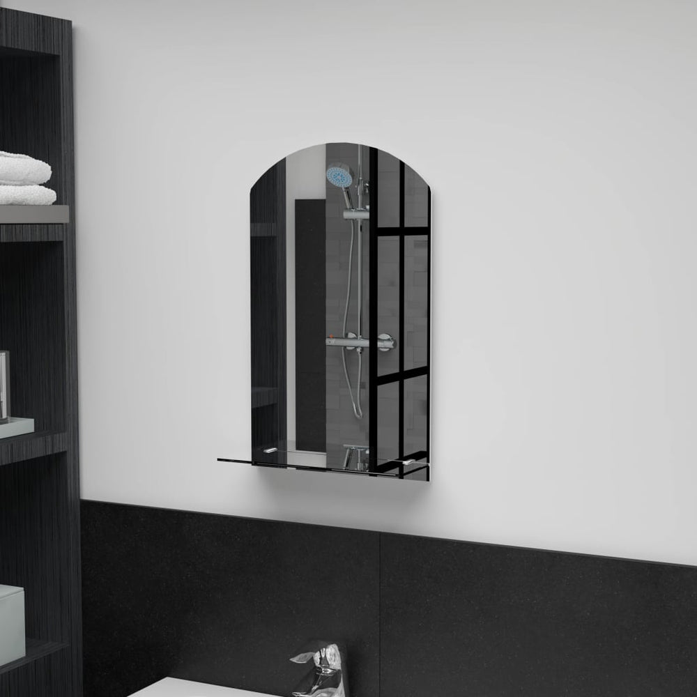 vidaXL Miroir mural avec étagère 30 x 50 cm en verre trempé