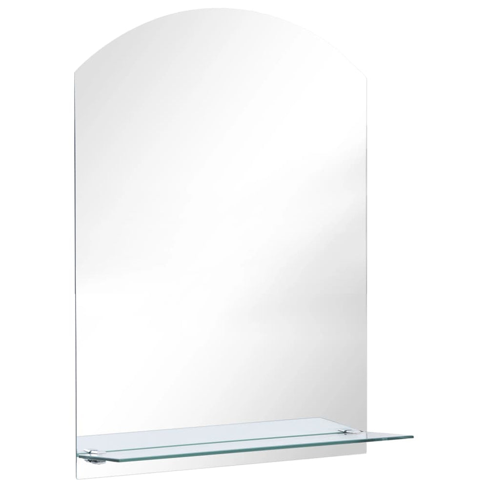 vidaXL Miroir mural avec étagère 50 x 70 cm Verre trempé