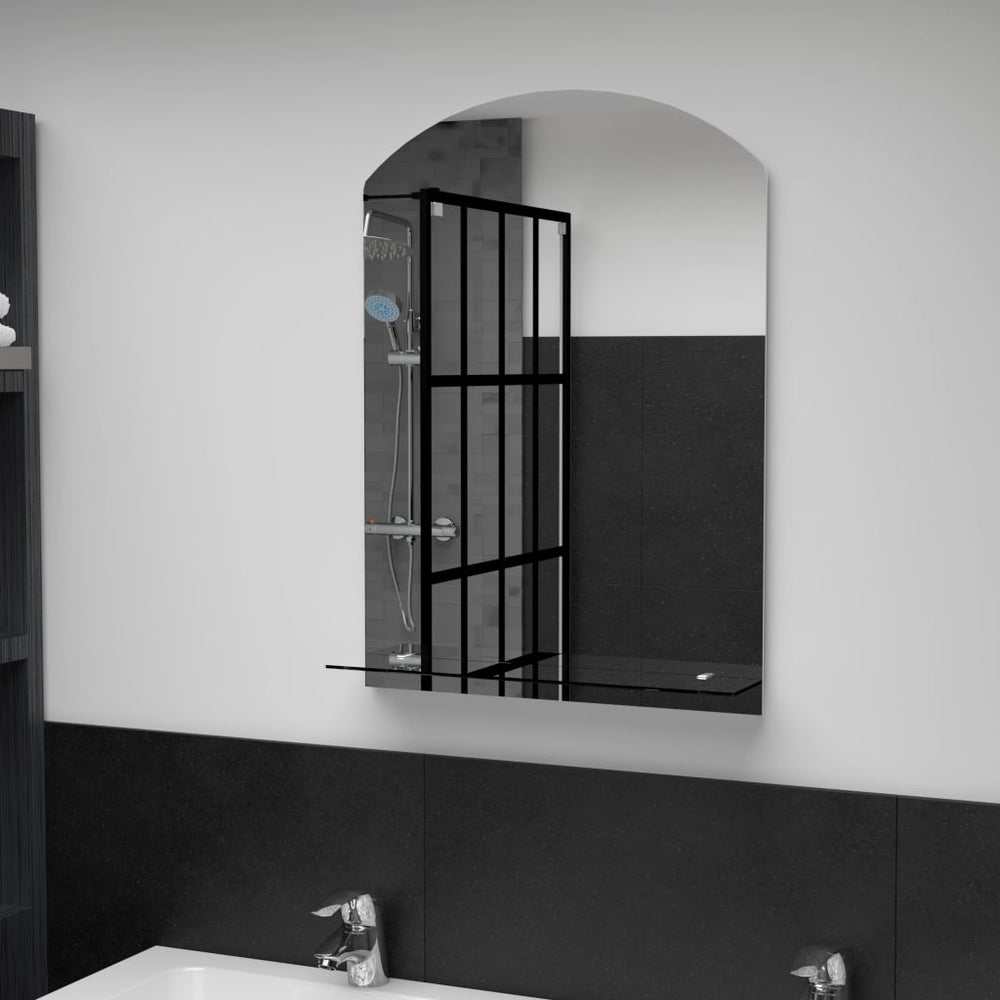 vidaXL Miroir mural avec étagère 50 x 70 cm Verre trempé
