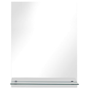 vidaXL Miroir mural avec étagère 20x40 cm Verre trempé