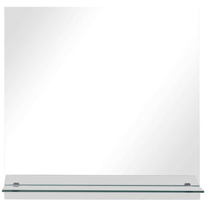 Wandspiegel mit Regal 30×30 cm Hartglas