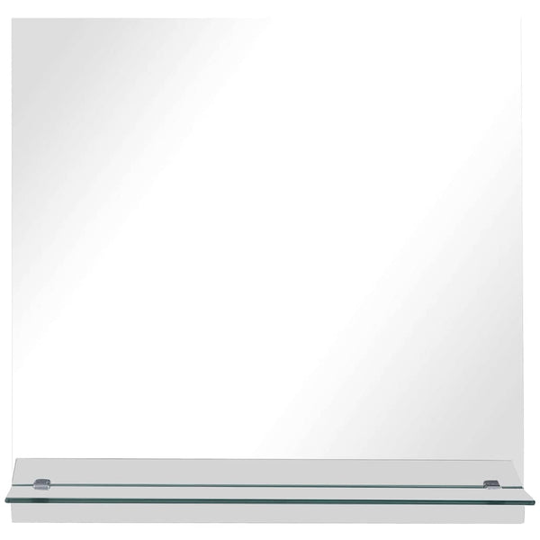 Wandspiegel mit Regal 30×30 cm Hartglas