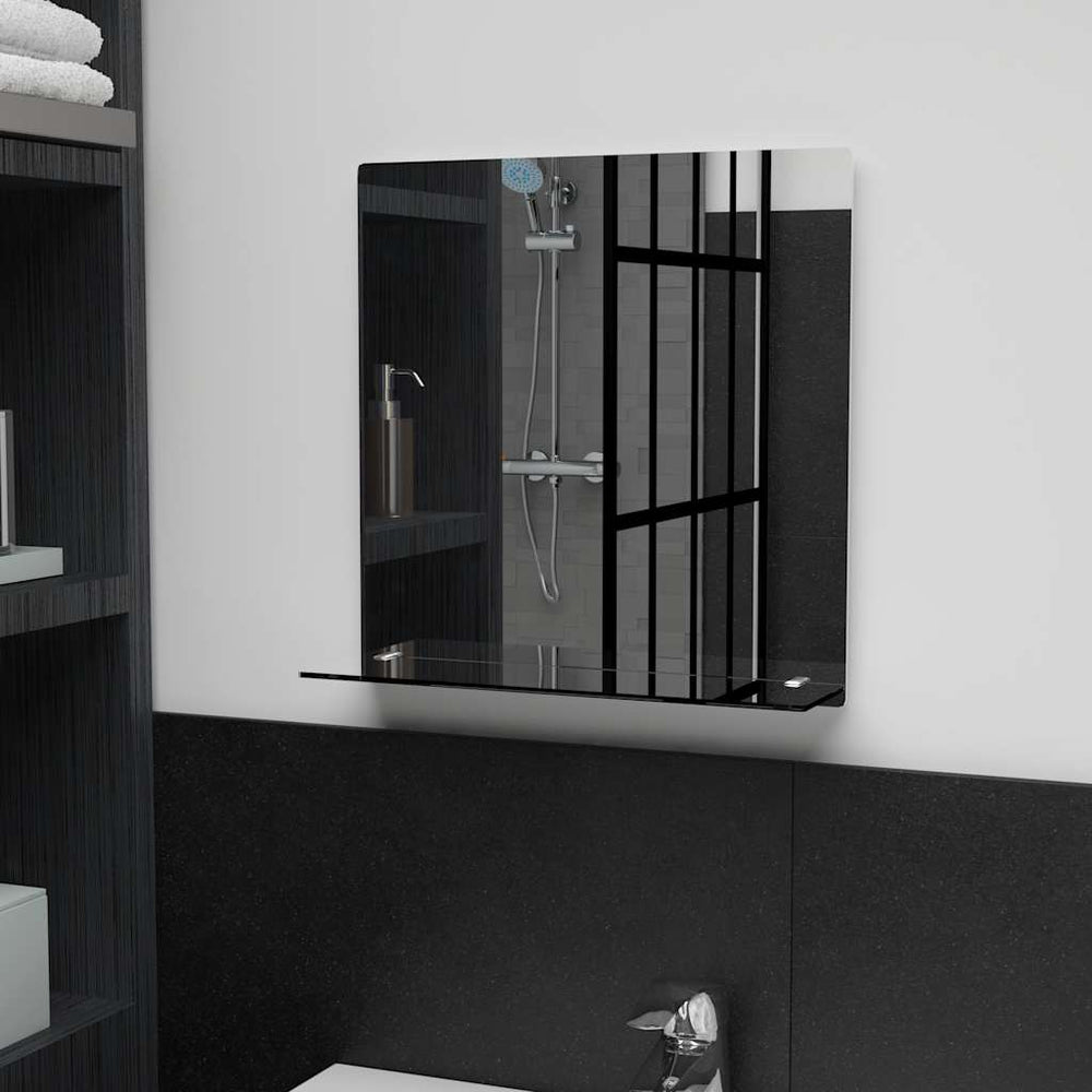 vidaXL Miroir mural avec étagère 40x40 cm Verre trempé