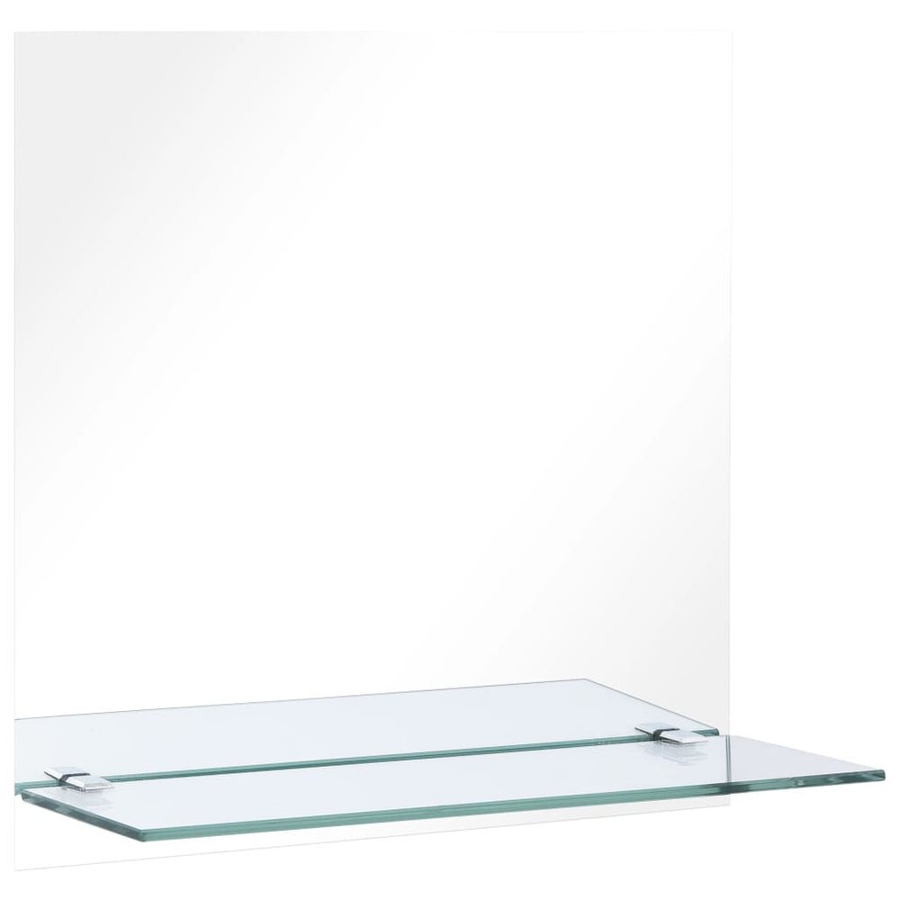 vidaXL Miroir mural avec étagère 50x50 cm Verre trempé