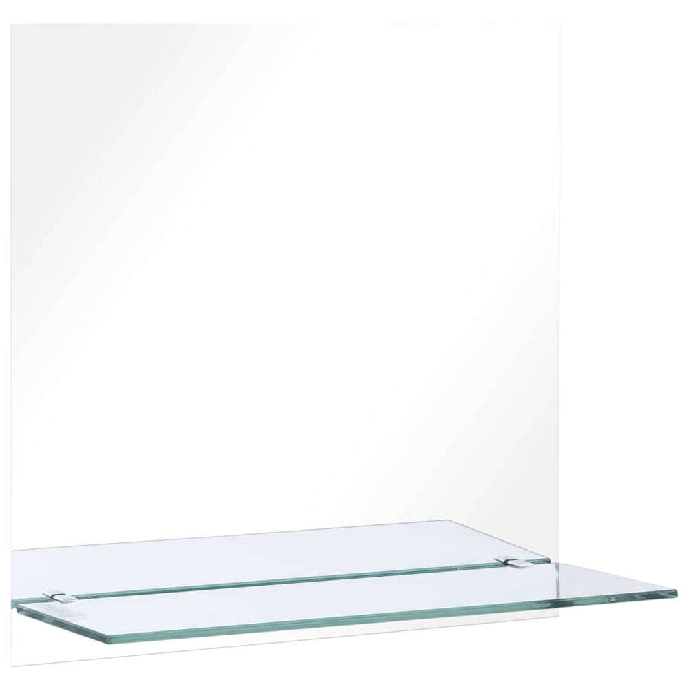 vidaXL Miroir mural avec étagère 60 x 60 cm Verre trempé