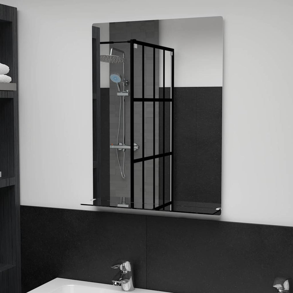 vidaXL Miroir mural avec étagère 50 x 70 cm Verre trempé