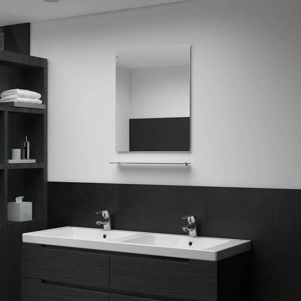 vidaXL Miroir mural avec étagère 50x60 cm en verre trempé