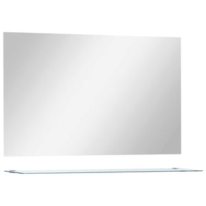 Wandspiegel mit Regal 100×60 cm Hartglas