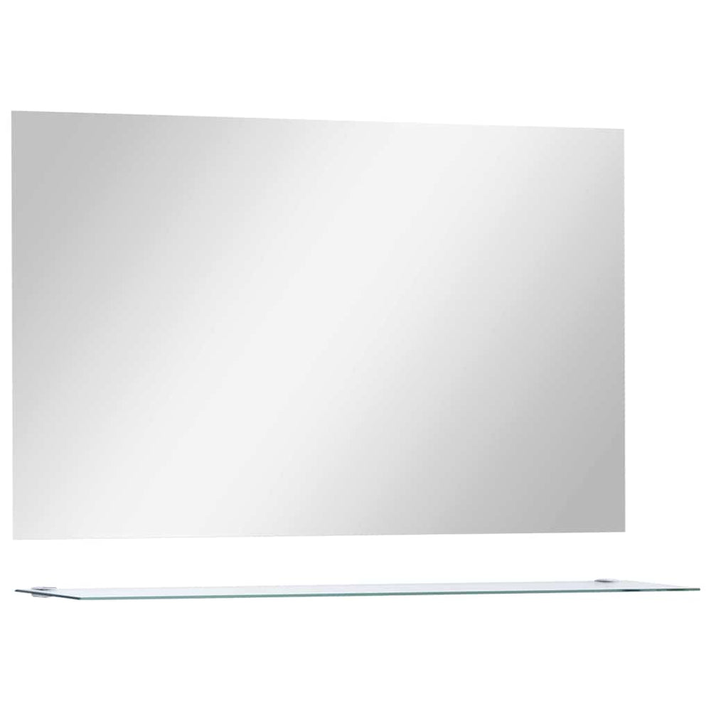 vidaXL Miroir mural avec étagère 100 x 60 cm Verre trempé