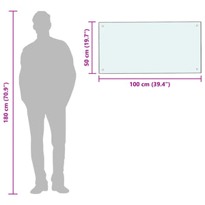 Küchenrückwand Milchweiß 100x50 cm Hartglas