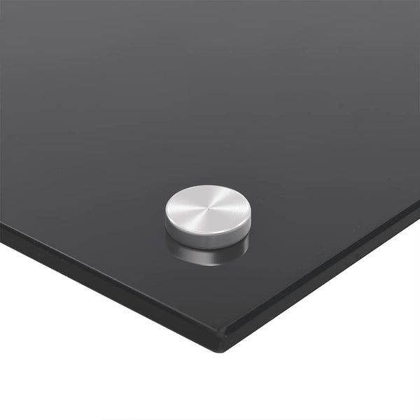 Küchenrückwand Schwarz 70x40 cm Hartglas