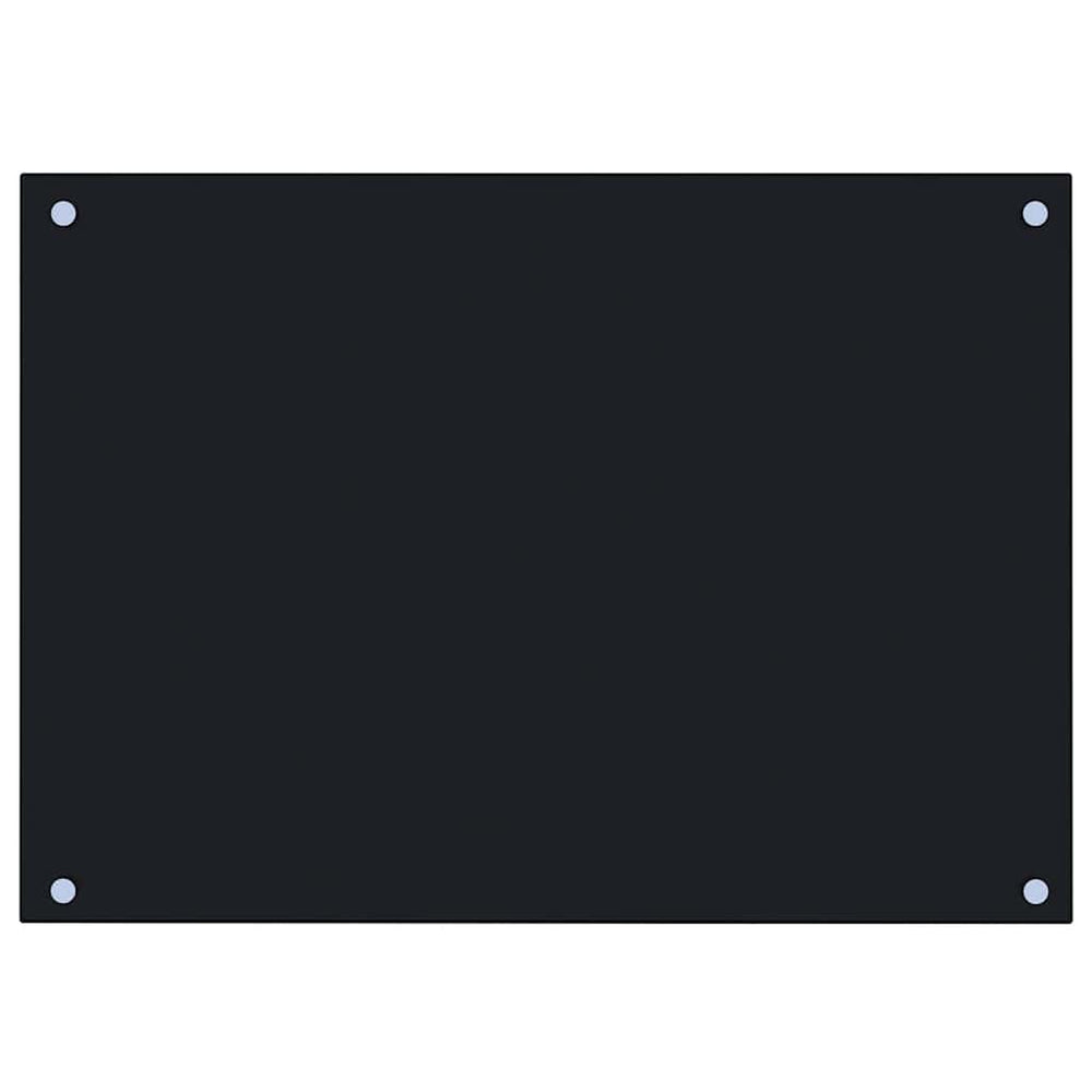 Küchenrückwand Schwarz 70x50 cm Hartglas