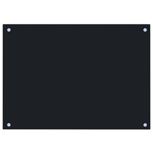 Küchenrückwand Schwarz 70x50 cm Hartglas