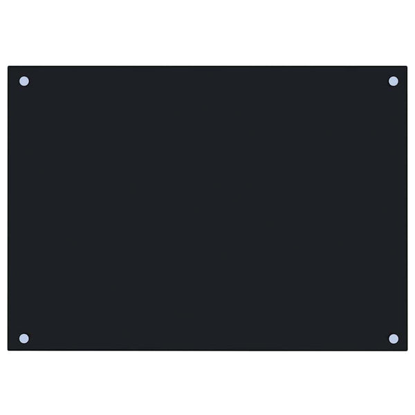 Küchenrückwand Schwarz 70x50 cm Hartglas